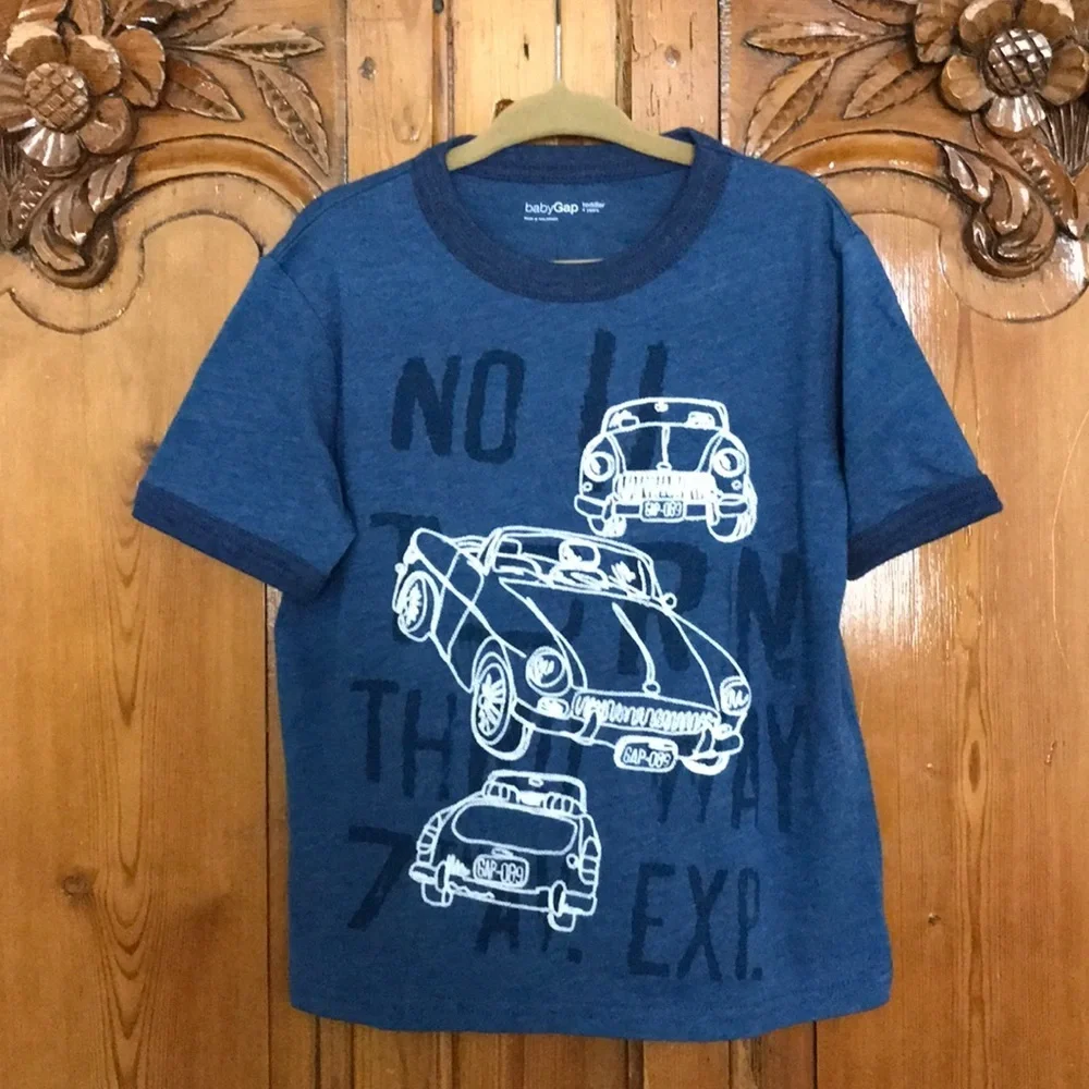 3/$20 BabyGap Boys Tee With Embroidered Cars